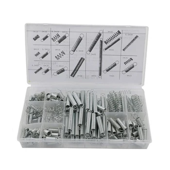 

200pcs Portable Spring Set Hardware Pressure Assorted Metal Steel Tool Coil Tension With Storage Box Extension And Compression