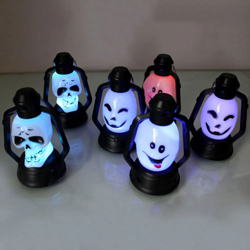 Portable LED Luminous Skull Mini Night Light Lamp For Halloween Decoration