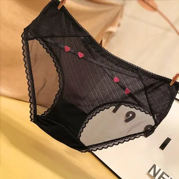 

2020 New Women's Panties Comfort Briefs Sexy Lace Thin Mesh Skin Friendly Women's Low Waist Seamless Underpants