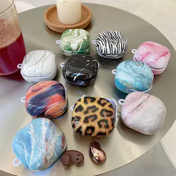 

For Samsung Galaxy Buds Live Earphone Cover Luxury Leopard print Pattern / Marble Hard PC Headphone Case for Samsung Live Case
