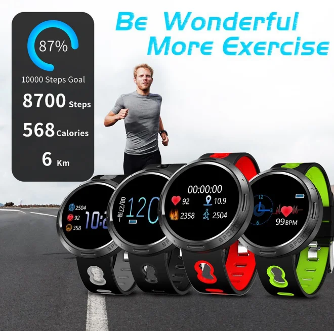 M58 Men SmartWatch Waterproof Smart Watch Ip68 Fitness Bracelet Heart Rate Monitor Watches For Women Color Screen Smart Band