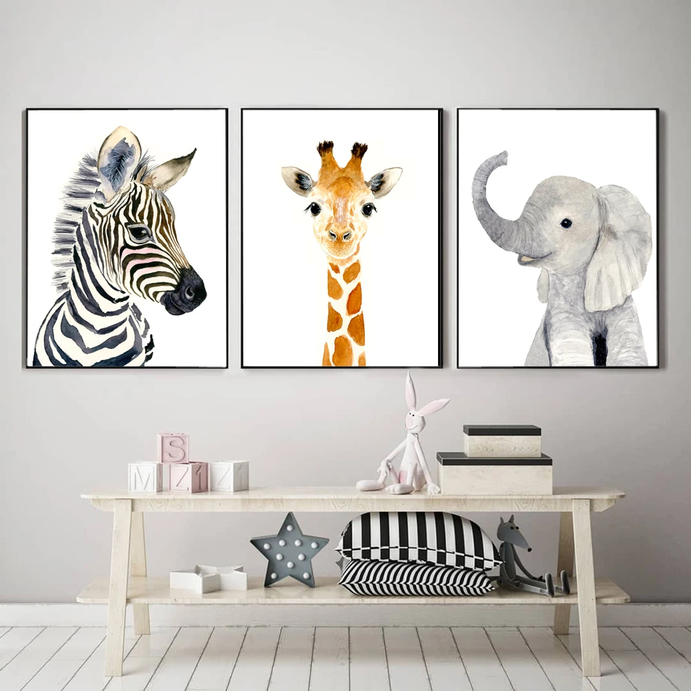 Prints Art & Collectibles nursery Africa animal personalized wall art