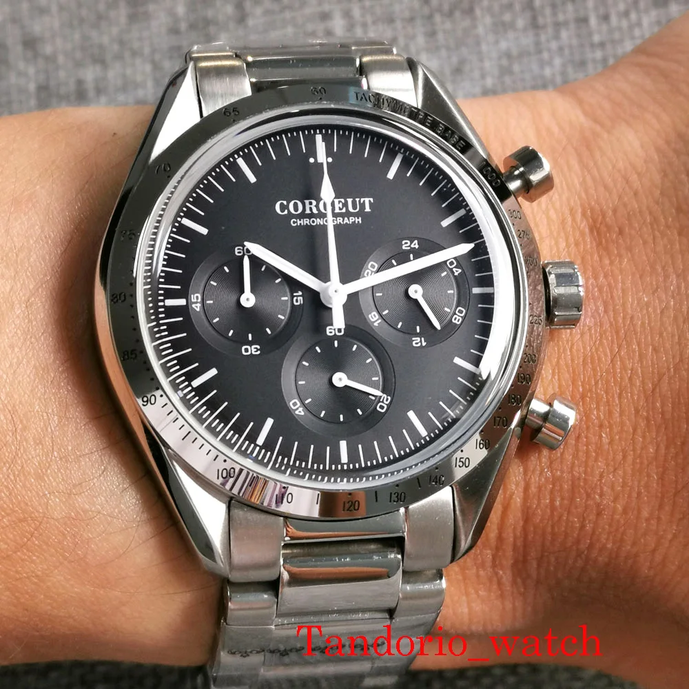 40mm Corgeut Japan Quartz Men's Watch 