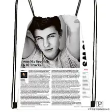 Пользовательские Шон Мендес@ 1 походная сумка на шнурке милый детский Ранец(черный цвет(вид сзади) 31x40 см#2018612-01-33