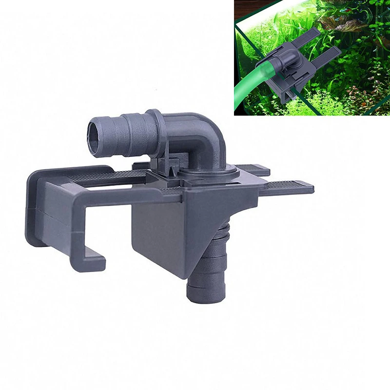 1pc Aquarium Water Pipe Connector Fish Tank Mount Holder Inflow Outflow