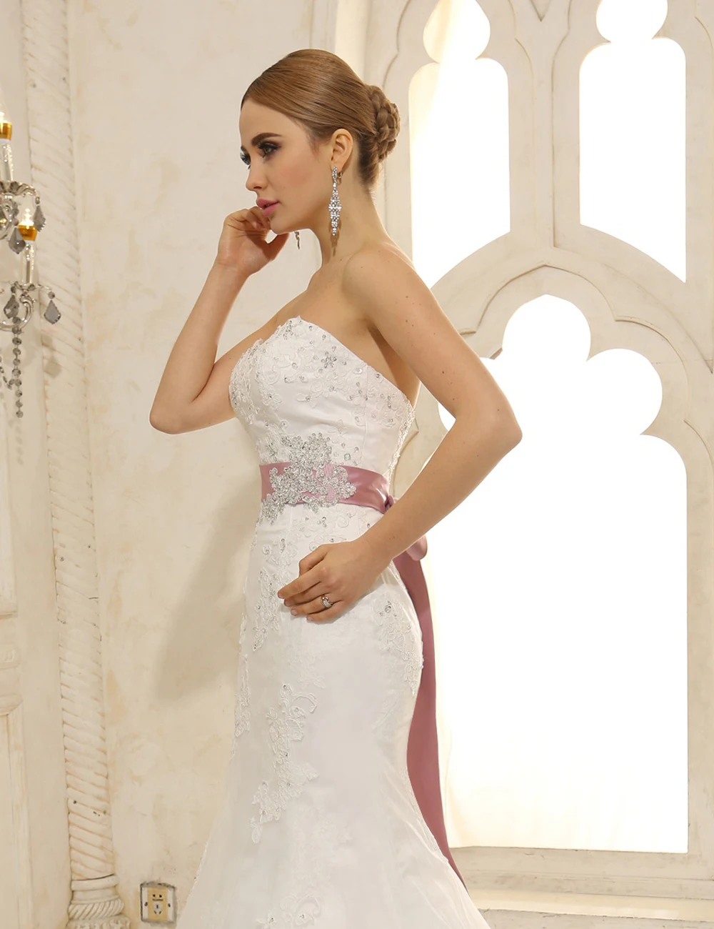 Vestido De Noiva Renda винтажное милое белое кружевное свадебное платье Русалка Свадебные платья с поясом Свадебные платья Casamento