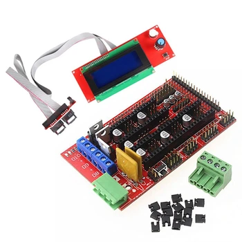 

2 Set 3D Printer Accessories: 1 Set for RAMPS 1.4 Control Panel & 1 Set LCD Control With Smart Adapter Controller Board