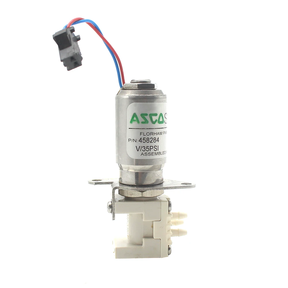 Detalhe 2 de Válvula solenoide ASCO P/N:458284 V/35PSI Solenoid Water Air Valve 3 way DC 12V for Hematology Analyzer BC2300,BC2600,BC2800,BC3000,BC3200,etc Pneumática