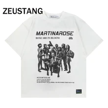

Zeustang Men Fashion Harajuku T Shirt Streetwear Letter Urban Print Tshirts O Neck Spring Summer Hip Hop Short Sleeve Tees Top