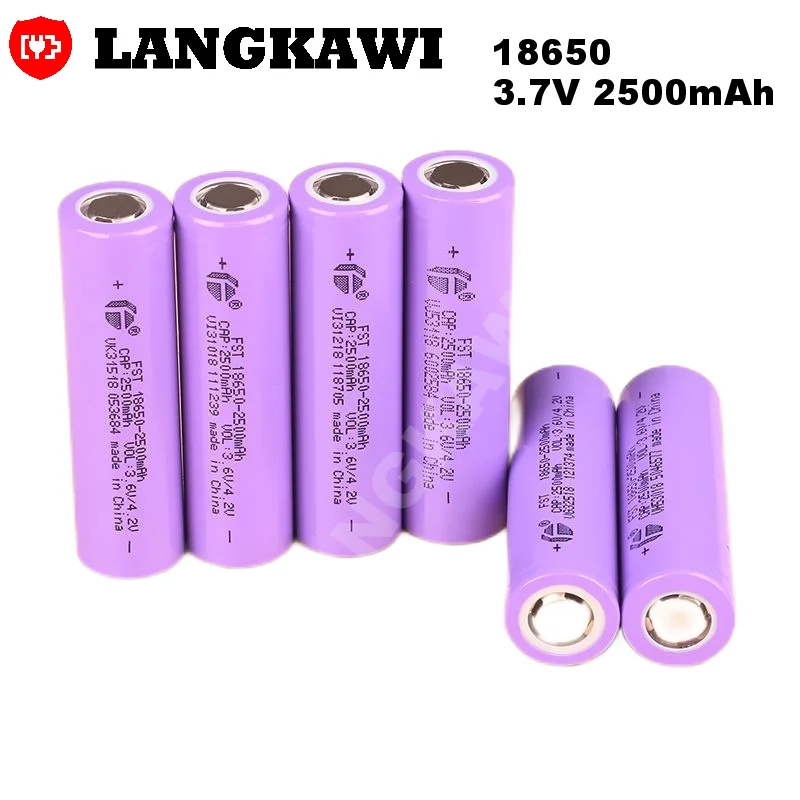 Bateria de Íon de Lítio Recarregável Bateria de 18650 v 2500mah para Lanterna Ferramentas Elétricas Brinquedo Scooter Elétrica - Image 4