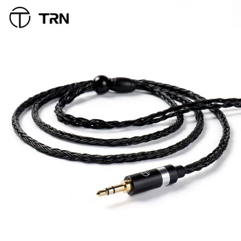 TRN T2 16 rdzeń słuchawki srebrny kabel platerowany kabel Upgrade HIFI 3 5 2 5 4 4mm wtyczka złącze MMCX 2Pin dla TRN BA15 MT1 ST1 V90 tanie i dobre opinie Zaczepiane na uchu Inne CN (pochodzenie) PRZEWODOWY Brak do telefonu komórkowego Wygięcie w kształcie litery L 3 5mm