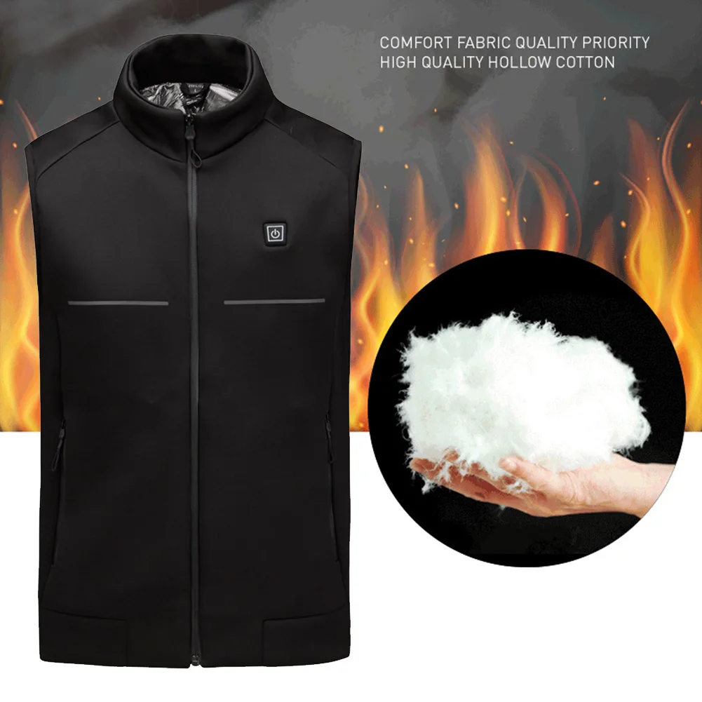 

Hiking Skiing Outdoor Heating Vest Washable Winter Adjustable Warm Safe USB Charging Fast Cold Proof Gift Thermostat
