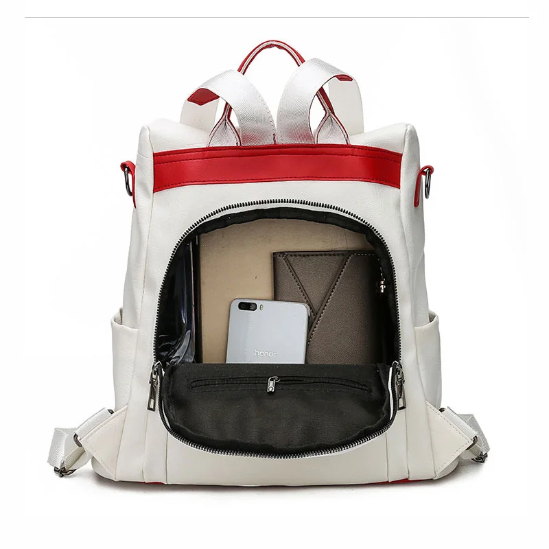 Противоугонный женский рюкзак из искусственной кожи, роскошная женская сумка на плечо, водонепроницаемая школьная сумка для девочек, рюкзак для путешествий, рюкзак для книг