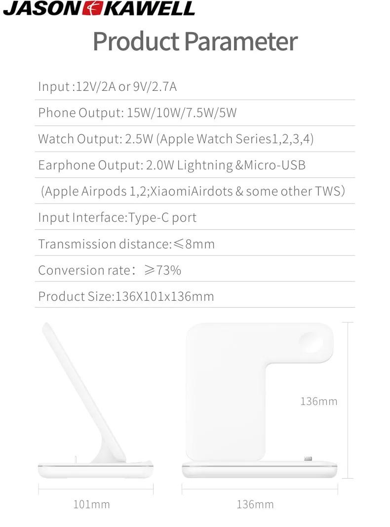 15 Вт QI Беспроводная зарядка для iPhone 11PRO MAX 3 в 1 Подставка для Apple Watch 4 3 2 1 Airpods Быстрая зарядка для huawei для Xiaomi