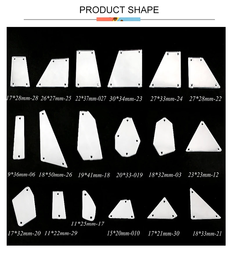 Acrylic Mirror Rhinestones For Needlework Sew On Rhinestones Irregular Acryl Mirror Sewn Rhinestone Stones Crystal Strass