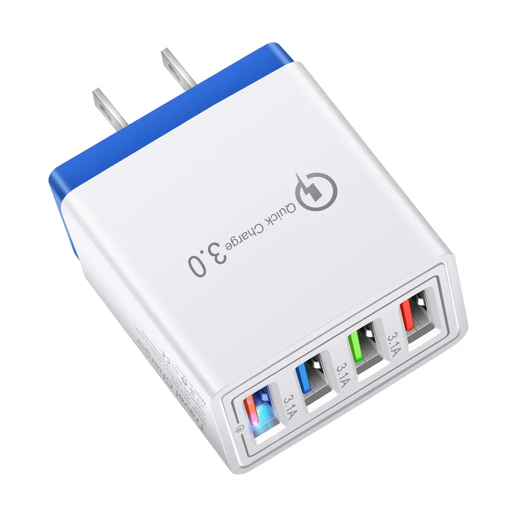Сетевое зарядное устройство QC 3 0 usb хаб с 4 портами адаптер питания 5a вилка