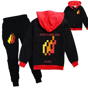 

PRESTONPLAYZ Two Piece Set New chirldren Sports Sweater Jogging Casual Sports Trousers boys girls Sports Zipper Suit Pants