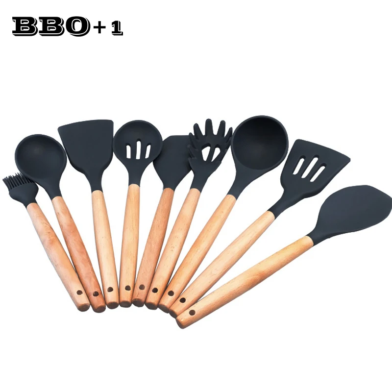 

Kitchen Cooking Tools set silicone scraper spatula Kitchenware Kitchen Supplies helpers Accessories Heat-Resistant Baking Spoon
