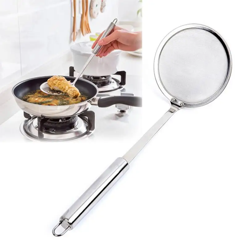 Small Spoon Oil Sieve Fine Mesh Stainless Steel Grease Strainer Colanders & Strainers Kitchen Tools | Дом и сад