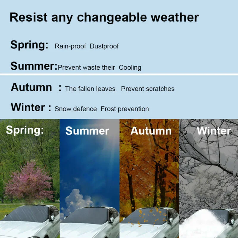 Magnetic Car Windshield Snow Cover Winter Ice Frost Guard Sunshade Protector Car Magnet Windshield 