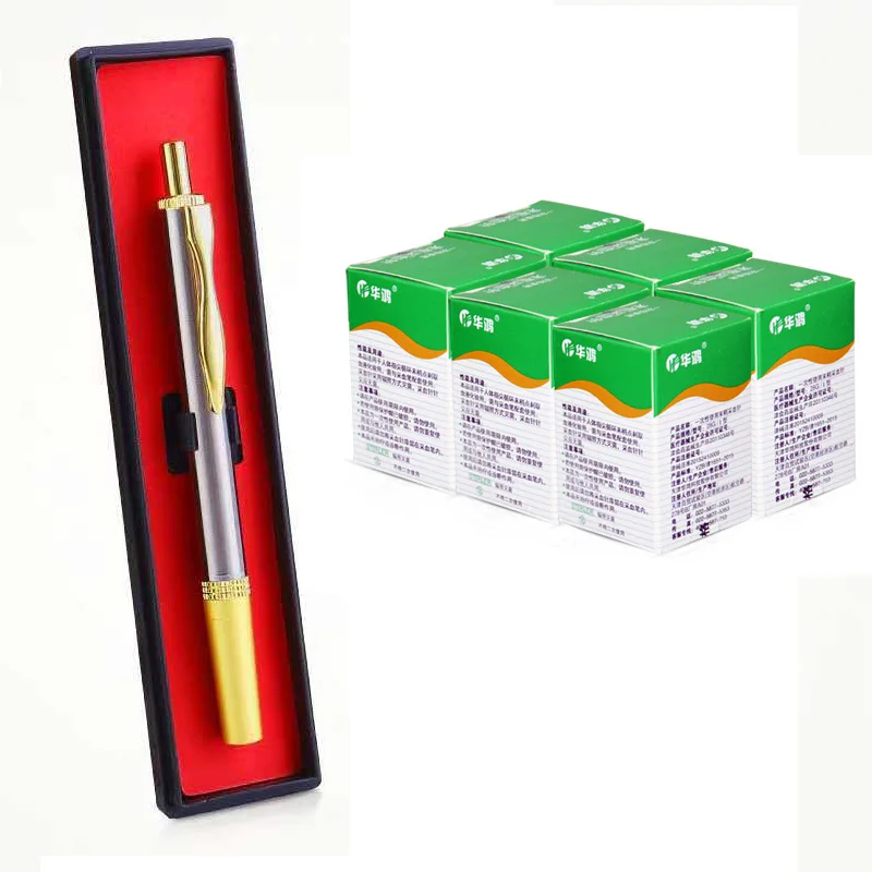 

Free shipping,Cupping device pen lancing massage stick Twist Off Lancets for Blood test K0045