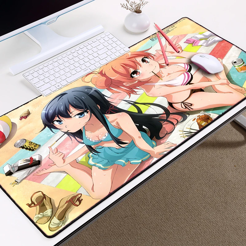 Милый аниме девушка мой подростки романтическая комедия SNAFU Yukinoshita и yuigaama Yui шаблон коврик для мыши для фанатов аниме ПК ноутбук