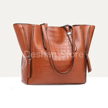 

Fashion Women's Pattern Handbags Genuine Leather Bags For Women 2020 Female Messenger Casual Ladies Shoulder Crocodile Bag N415