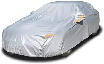 

Universal SUV Car Covers Sun Dust UV Protection Outdoor Auto Full covers Umbrella Silver Reflective Stripe For SUV Sedan