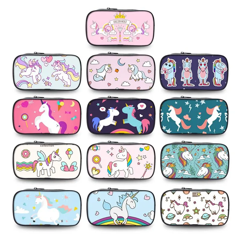 

Unicorn Pencil Case Cute Cartoon Large Capacity Pen Box Pouch Holder for Girls Kids Boys