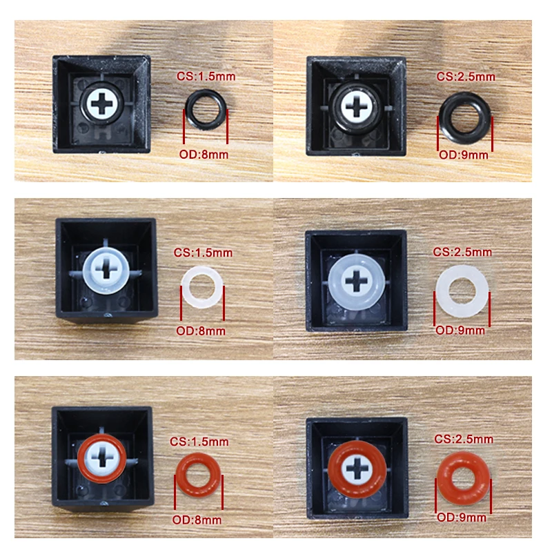 125pcs Keycaps O Ring Seal Switch Dampeners For Cherry MX Keyboard Replacement