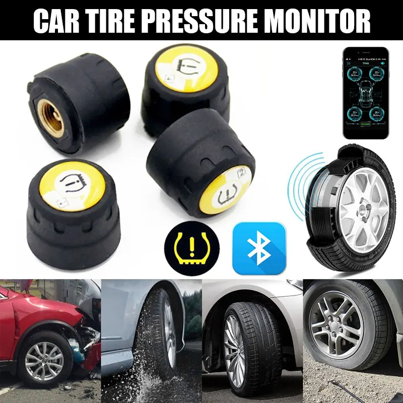 Универсальный беспроводной датчик давления в шинах Tpms Bluetooth с 4 датчиками |