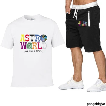 

2020 new Pocket zip pants set 2 Pieces men Sets hot Male Men Anime dragon ball suit Fitness Summer Men Shorts+T shirt Men's Suit
