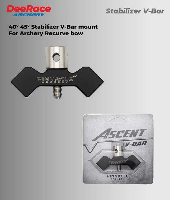 Stabilisateur de tir à l'arc Decut Campus, montage à déconnexion rapide réglable, double barre en V, cible, tige de tir à l'arc