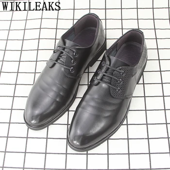 

Mens Formal Shoes Genuine Leather Business Shoes Oxford Shoes For Men Brown Dress Туфли Мужские Zapatos Hombre Vestir נעלי אלגנט