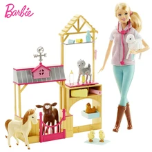 Оригинальная кукла Барби, кукла спасателя животных и Набор для игры, милые детские игрушки для девочек, Poppenhuis Casa de Bonecas