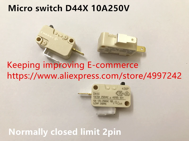 Original new 100% micro switch D44X 10A250V normally closed limit 2pin ...