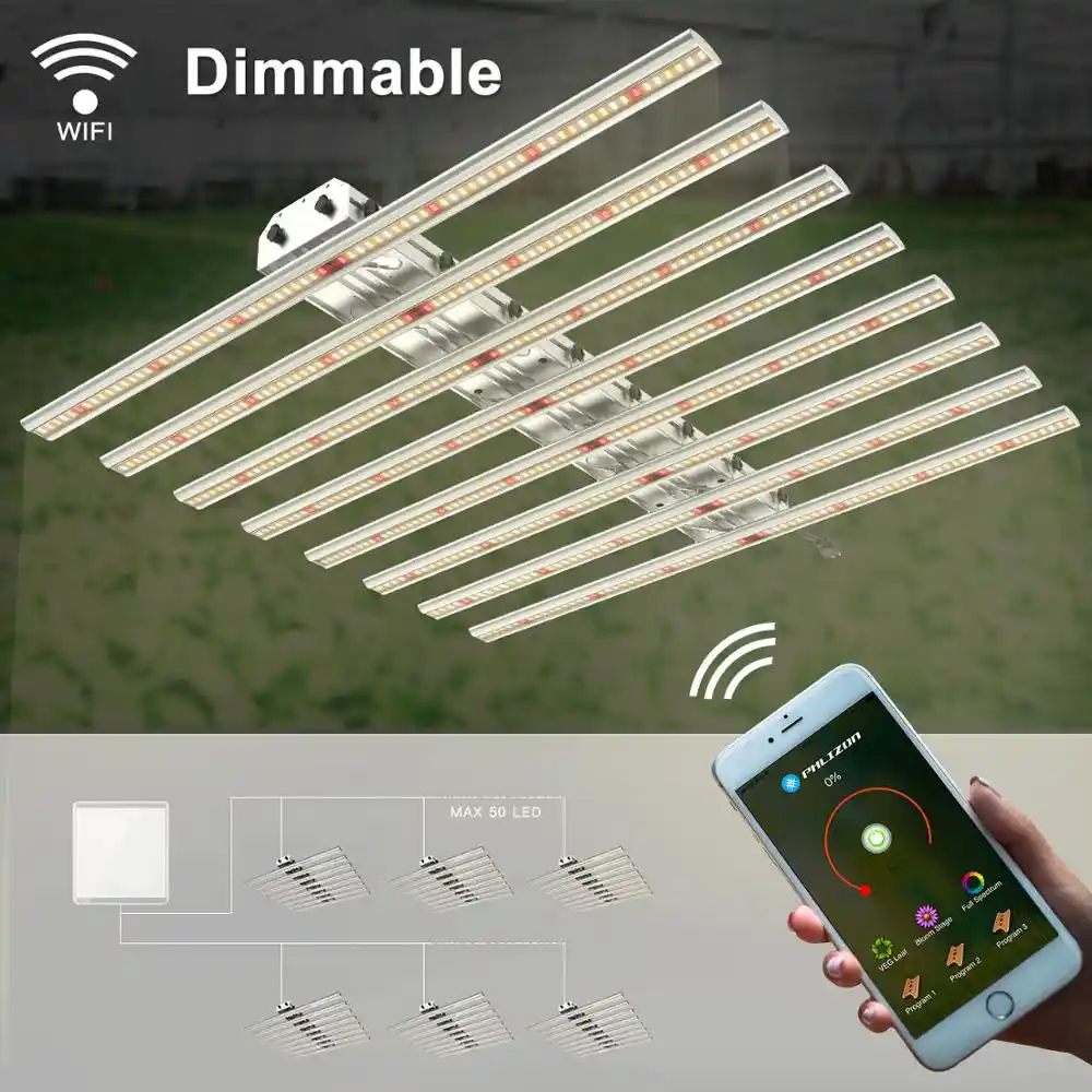 Phlizon Bar Light Dimmable High Par Output Full Spectrum 640 Watt