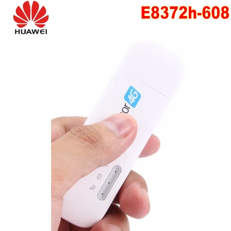 Разблокированный huawei E8372h-608-стик с 2 шт антенной 150 Мбит/с 4G LTE USB wifi dongle datacard со слотом для sim-карты 4G модем carfi