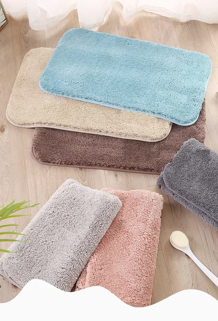 Soft Bath Rug Water Absorbent Bath Mats Anti-slip Entrance Doormat for  Bathroom Fluffy Soft Bedroom Bedside Carpet 욕실매트 Alfombra - AliExpress