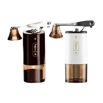 

New Manual Coffee Bean Grinder Wooden Mill with Cast Iron Burr,Windows Available,Portable Travel Camping Adjustable