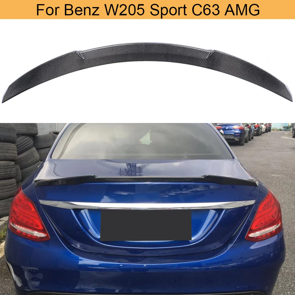 Карбоновый спойлер на задний багажник крыло для Mercedes Benz C Class W205 C63 AMG C180 C200 C250 Седан