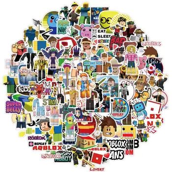 

50/100pcs 3D Hot Creating Games Roblox Waterproof Stickers For Notebook Motorcycle Computer Mobile Phone Cartoon Toy Trunk Etc