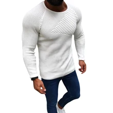 Новая мужская мода Тонкий Фитнес вязанные свитера кэжуал пуловеры осень зима теплая мужская одежда уличная плиссированные однотонные Топы