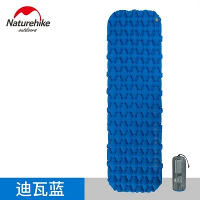 Naturehike colchon inflable camping mat bed inflatable air mattress sleeping pad nature hike 1 man, 2 double person - Цвет: blue A