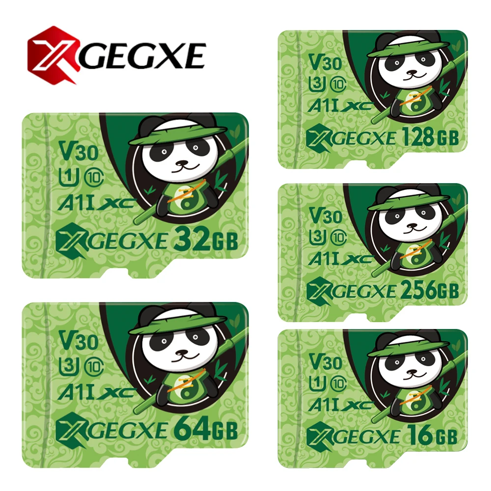 Карта памяти XGEGXE 64 ГБ 16 32 128 256 Micro SD C10 Panda TF карта флеш накопитель для Android|Карты