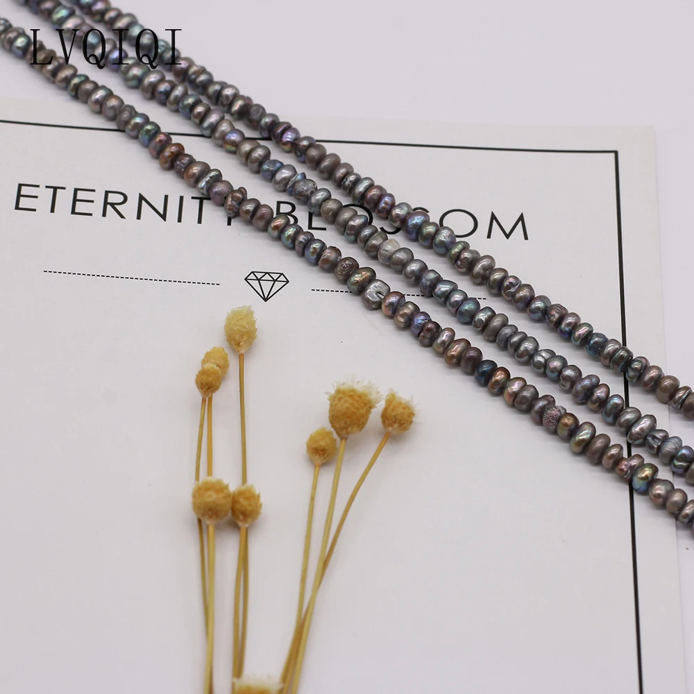 

Natural Freshwater Real Pearl Beads Irregular Flat Round Loose Pearls For DIY Charm Bracelet Necklace Jewelry Accessories Making