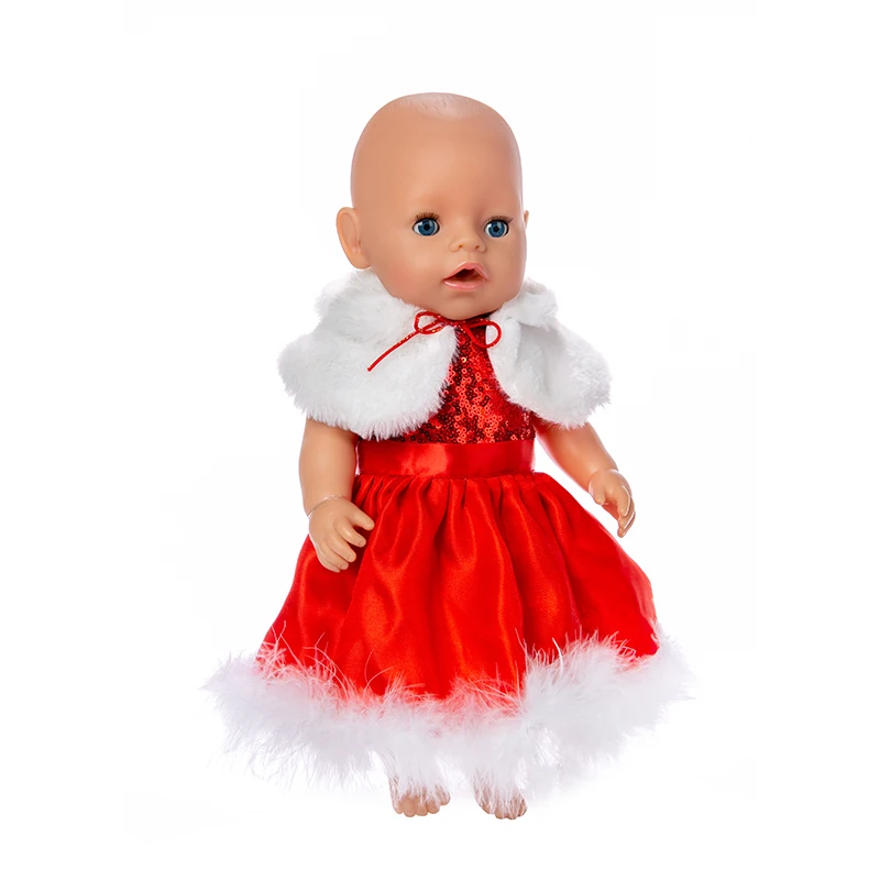 Кукла Одежда подходит 18 дюймов 43 см новорожденный ребенок DollPink Blue Rose клубника Санта Клаус Радуга Одежда Аксессуары для ребенка подарок