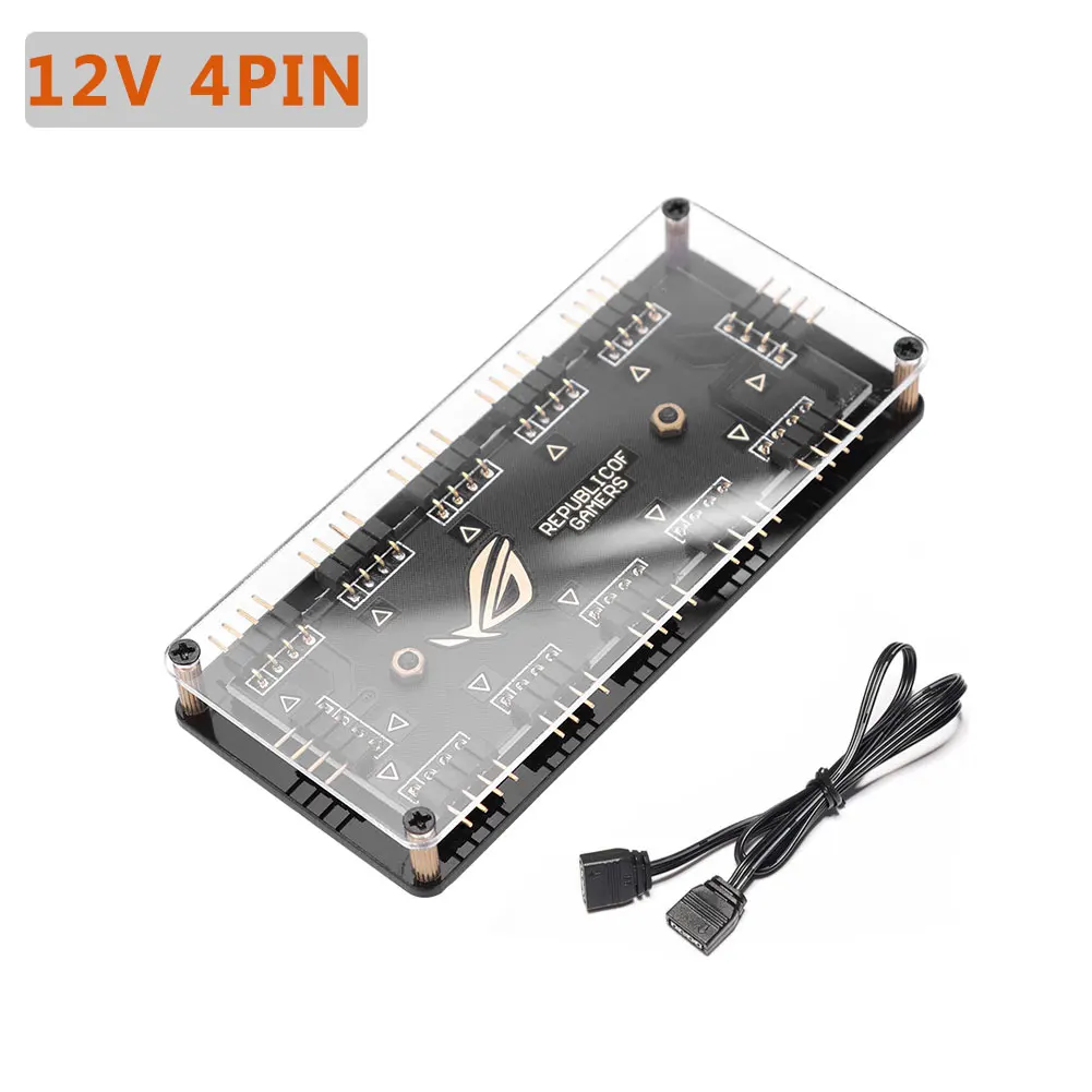 5V 3 Pin ARGB RGBW Cavo Per AURA SYNC RGB 10 Hub Splitter SATA - Foto 5