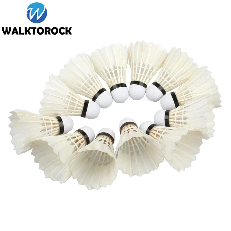 12pc Professional Durable Shuttle Cock SHUANGLIAN First Grade Badminton Shuttlecock Training