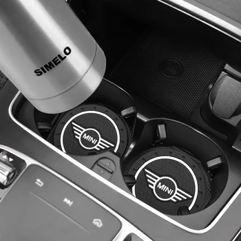 

Car-Styling PVC Auto non-slip coaster Mat Case For BMW MINI Cooper One S R50 R53 R56 R60 F55 F56 R58 R59 decoration accessories